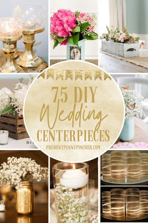 Create inexpensive and simple centerpieces on a budget for your big day with these DIY Wedding Centerpieces. There are DIY wedding centerpiece ideas for all styles and seasons. There are DIY centerpieces for all year around so whether you are having a tropical summer wedding or rustic fall wedding, there are tons of ideas for inspiration. You will find DIY floral arrangements, mason jar centerpieces, candle centerpieces and much more! Wedding Centrepieces, Bridal Shower Tables, Wedding Shower Centerpieces, Wedding Table Centerpieces, Elegant Centerpieces, Wedding Centerpieces, Diy Wedding Table, Wedding Table Centerpieces Diy, Round Table Centerpieces Wedding