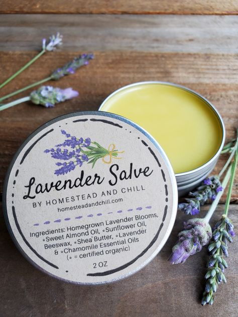 How to Make Homemade Lavender Salve to Soothe Skin & Nerves ~ Homestead and Chill Gardening, Homemade Lavender Oil, Lavender Essential Oil, Chamomile Essential Oil, Infused Oils, Lavender Oil, Healing Salve Recipe, Oil Cleansing Method, Organic Lavender