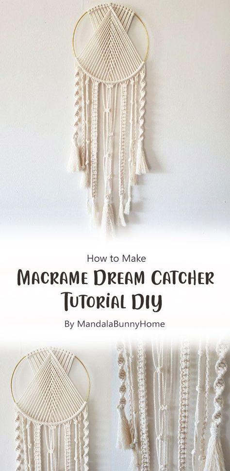 Mandalas, Dream Catchers, Diy, Macrame Dream Catcher, Macrame Wall Hanging Patterns, Macrame Wall Hanging Diy, Macrame Patterns Tutorials, Macrame Circle, Macrame Ideas