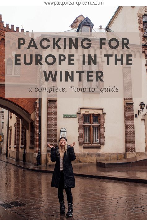 A how to guide for packing for Europe in the winter time. Winter, Backpacking Europe, Trips, Destinations, Wanderlust, Packing For Europe, Winter Packing List, Winter Travel Packing, Europe Packing List