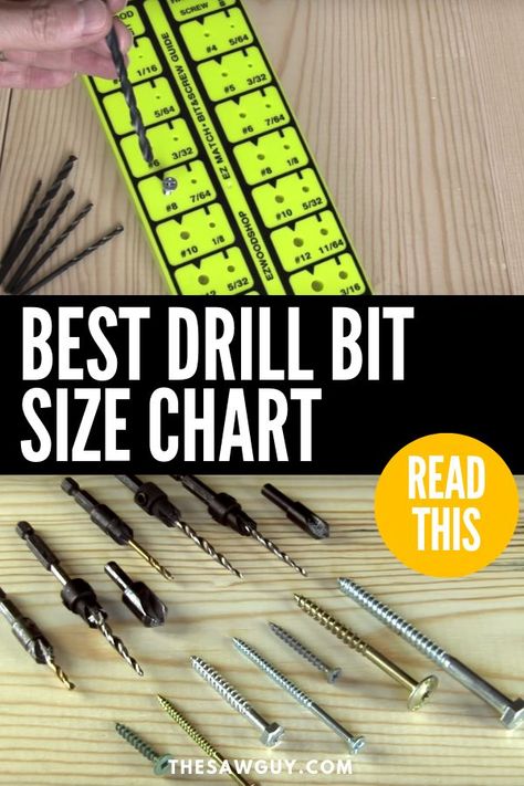 Having the right drill bit is critical when you're a carpenter or contractor. With so many options available on the market, it can get confusing. Check out our guide on how to find the best drill bit size chart for your projects.   #thesawguy #drillbitsizechart #drillbitsizes #carpentertools #woodworkingtools #bitsizechart #contractortools #DIYtools Woodworking Tools, Drill Bit Sizes, Drill Bits, Drill Bit, Carpentry Tools, Woodworking Projects Plans, Woodworking Garage, Woodworking Tips, Teds Woodworking