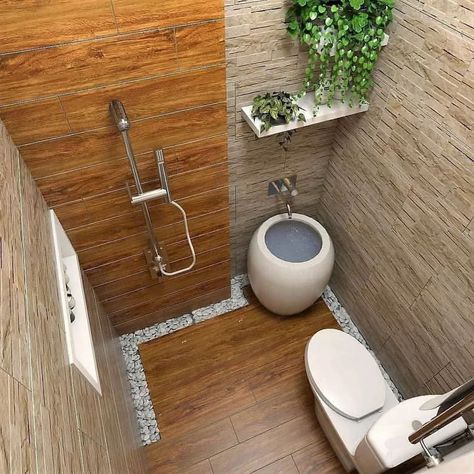 Inspirasi Desain Kamar Mandi 🔵 on Instagram: “😍👍 • • Source : DM if this is your's --------------------------------------- Semoga menjadi inspirasi dalam mencari dekorasi dan desain…” Interior, Toilet Design, Kamar Mandi, Toilet And Bathroom Design, Minimalist Bathroom, Dekorasi Rumah, Bathroom Design Luxury, Interior Design Bathroom Small, Minimalist Bathroom Design