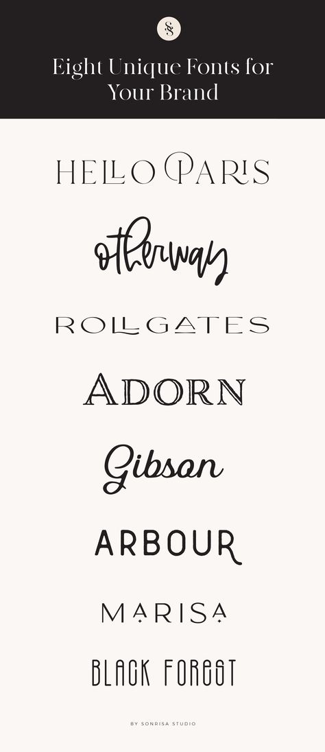 Typography Fonts, Font Combinations, Fonts Design, Font Guide, Popular Fonts, Unique Fonts, Professional Fonts, Logo Design, Business Names