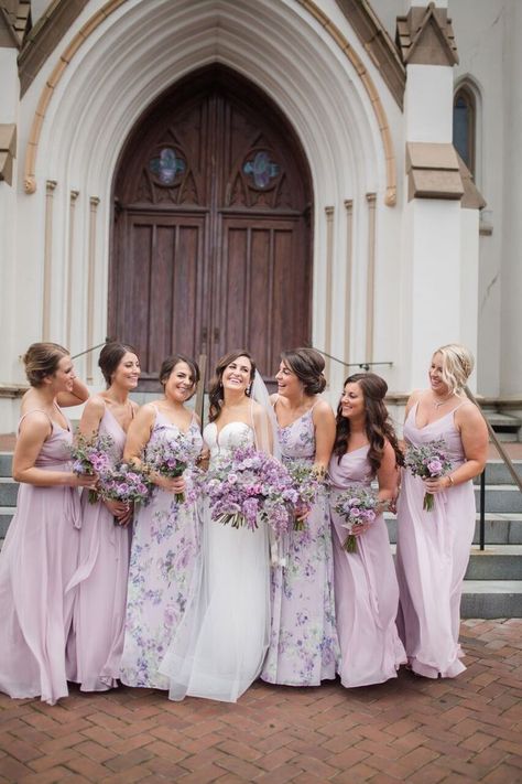 Purple bridesmaid bouquets
