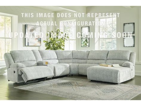 Signature Design by Ashley Living Room McClelland 3-Piece Reclining Sectional with Chaise 29302S1 Chaise Longue, Home Décor, Home, Dallas, Reclining Sectional With Chaise, Sectional Couch, Sectional Sofa, Reclining Sectional, Recliner
