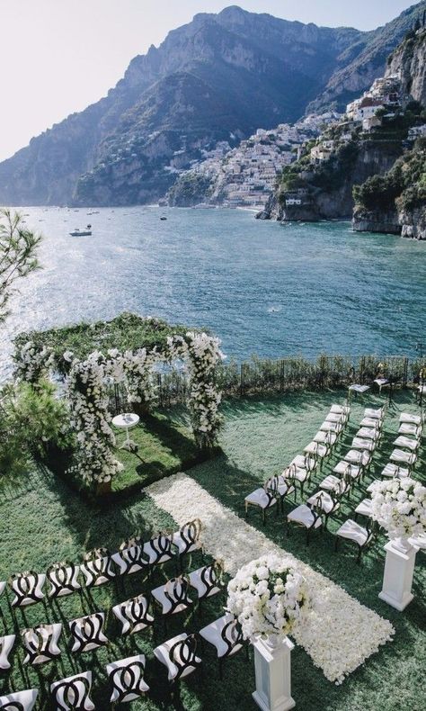 Destination brides! This international wedding will be everything you've dreamed about and more. This bride had a sea side wedding in the beautiful city of Positano, Italy. Click on the link to read more about their wedding, venue, and special day. #weddingideas #destinationwedding #internationalwedding Wedding Venues, Destination Wedding, Beach Wedding, Outdoor Wedding Venues, Destination Bride, Garden Wedding Decorations, Outdoor Wedding, Outside Wedding, Wedding Locations