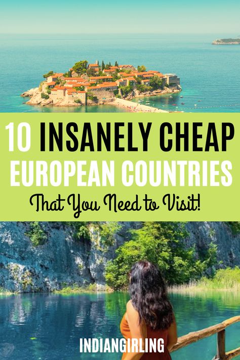 Want to travel to Europe for cheap but don't know where to start? Here's a list of 10 cheap and affordable countries in Europe that you can visit on a budget - solo, as a couple or on a family vacation. Includes: Top things to do, where to stay, what to eat and how much it will cost to travel these countries. Head on over to check your European bucketlist! #europetraveltips #budgettravel #europetravel #europebackpacking #europebackpackingroute #destinations #itinerary #europevacation Europe Destinations, Wanderlust, Travelling Tips, Trips, Destinations, Travel Destinations, Travel Tips For Europe, Travel Cheap Destinations, Cheap Countries To Travel