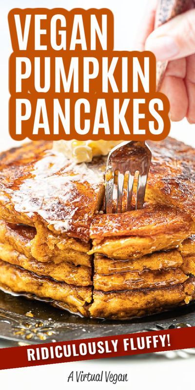 Protein, Desserts, Pancakes, Pumpkin Recipes, Vegan Breakfast, Vegan Pumpkin Pancakes, Vegan Pumpkin, Vegan Pancake Recipes, Healthy Pancake Recipes