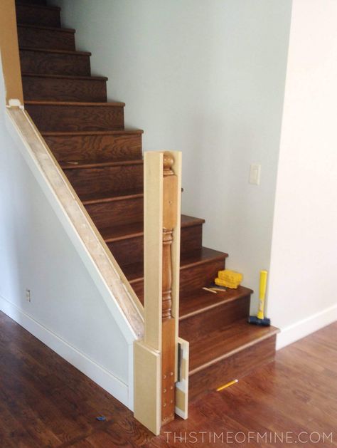 Home, Home Décor, Replace Stair Railing, Stair Makeover, Stair Remodel Diy, Diy Stairs Makeover, Diy Staircase Makeover, Diy Staircase Railing, Diy Stair Railing