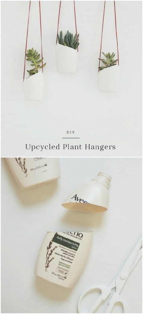 20 Cheap And Easy DIY Hanging Planters That Add Beautiful Style To Any Room - DIY & Crafts Diy, Upcycled Crafts, Recycling, Upcycling, Upcycle Bottles, Diy Plastic Bottle, Shampoo Bottle Diy, Reuse Plastic Bottles, Diy Recycled Projects