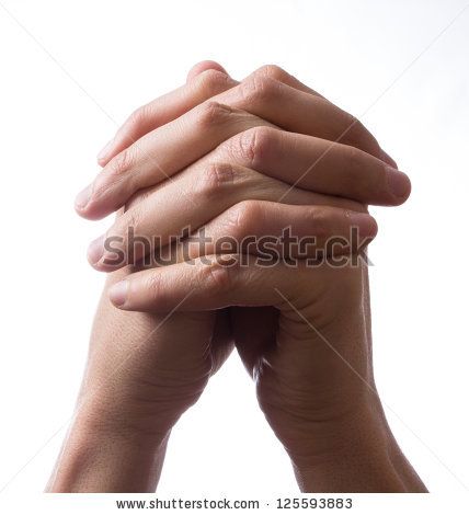 Hands clasped together for a prayer - stock photo Tattoos, Folded Hands, Grabbing Hands, Hands Together, Hands, Prayer Hand, Hand Pose, Hand Reference, Hand Anatomy