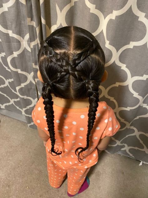 Easy hair style for fine curly hair Mixed Baby Hairstyles, Kids Curly Hairstyles, Mixed Kids Hairstyles, Toddler Hairstyles Girl, Hairstyles For Babies, Kids Hairstyles Girls, Easy Little Girl Hairstyles, Kids Hairstyles
