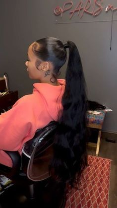 Black Ponytail Hairstyles, Protective Hairstyles Braids, Braids For Black Hair, High Ponytail Hairstyles, Weave Ponytail Hairstyles, Baddie Hairstyles, Ponytail Styles, Cute Box Braids Hairstyles, Slick Hairstyles