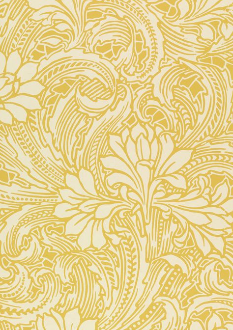 Cactus, wallpaper. Lewis Foreman Day/Jeffrey & Co. Color machine print on paper.UK. c. 1887-1900. Design, Art, Hoa, Damask, Abstract, Geel, Rita, Toile, Muri