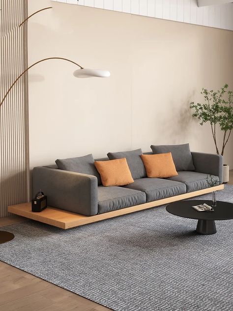 Japanese-style sofa, solid wood sofa, modern simple fabric, low sofa corner, Nordic silence for three. - AliExpress Ideas, Interior, Architecture, Design, Dekorasyon, Dekorasi Rumah, Kamar Tidur, Styl, Japanese Home Design