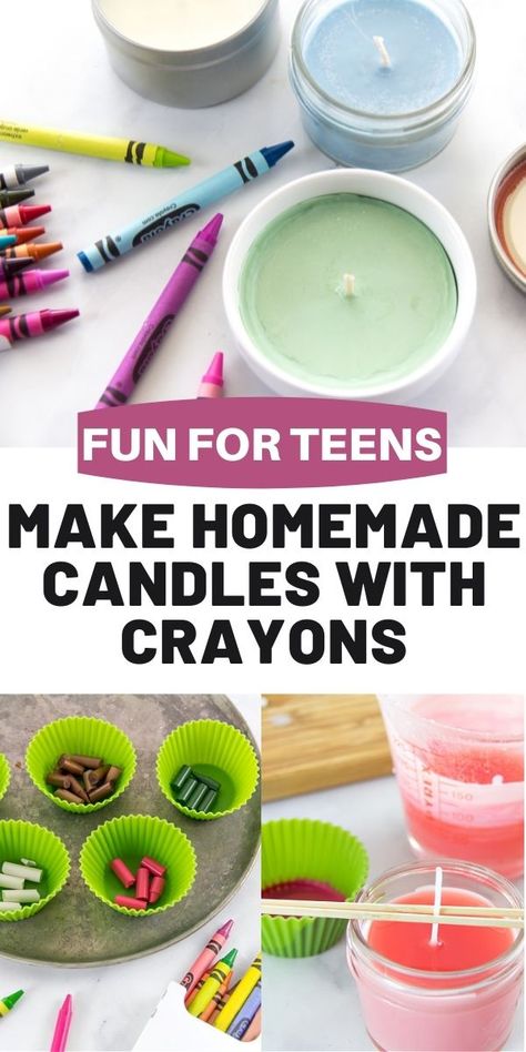 Diy, Upcycling, Homemade Scented Candles, Homemade Crayons, Candle Making Kids, Diy Candles With Crayons, Easy Homemade Candles, Diy Candles Crayons, Diy Candles Kids