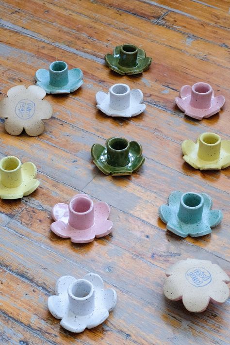 Candle Holders, Diy, Ceramic Candle Holders, Clay Candle Holders, Pottery Candle Holder, Ceramic Candle, Pottery Candle, Clay Candle, Flower Candle Holder