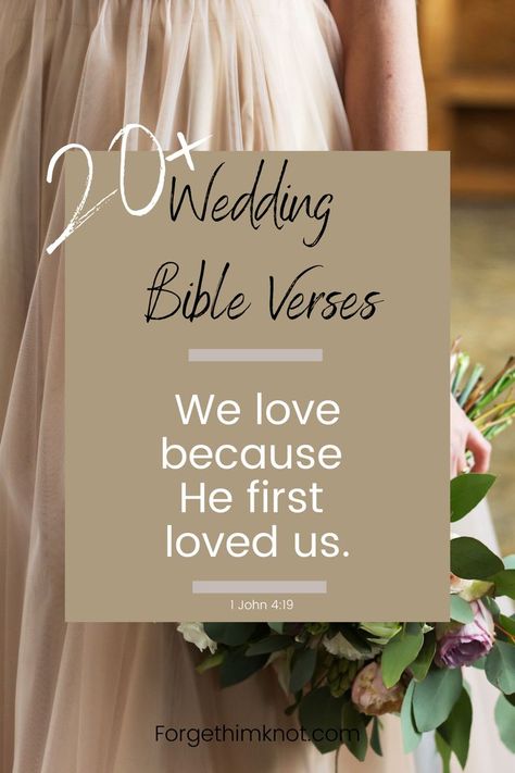 The following Bible verses are just some of our favorite to use in weddings. Use these wedding Bible verses in your ceremony and decor to focus your special day on what matters most to you. Weddings are important to the Lord. He created the relationship between male and female, husband and wife, and He gave us the blueprint for a marriage to build upon in His Word. #wedding #weddingBibleverses #Christianwedding #Bibleverses #ForgetHimknot #Bibleverse Wedding Bible Verses, Wedding Bible Quotes, Scripture Readings For Weddings, Wedding Bible, Wedding Scripture, Marriage Scripture, Christian Wedding Gift, Wedding Prayer, Christian Wedding