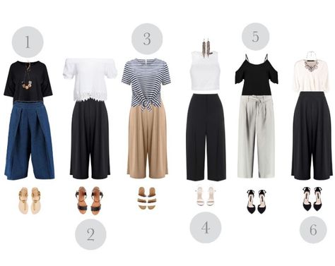 How To Wear Culottes |Moodboard Tuesday - Pretty Chuffed Outfits, Casual, How To Wear Culottes, Denim Culottes, Culottes Outfit, Dressy Tops, Work Outfit, Dressy, Outfit Combinations