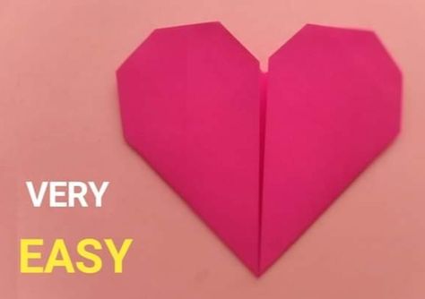 Paper Folding, Origami, How To Make Paper, How To Make Origami, Easy Paper Crafts, Easy Origami Tutorial, Easy Paper Crafts Diy, Origami Without Glue, Easy Origami Heart