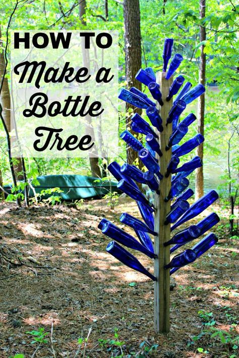 Yard Art, Outdoor, Gardening, Bottle Garden, Wine Bottle Garden, Wine Bottle Trees, Bottle Trees, Diy Garden Decor, Bottle Tree