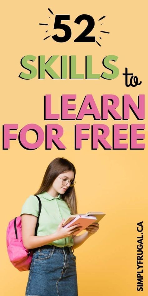 Learning new skills or hobbies doesn't have to cost a lot. In fact, learning something new doesn't have to cost a cent! Here are 52 fun things you can learn for free! Organisation, Skills To Learn, Personal Development Skills, Student Life Hacks, Free College Courses Online, Free Online Learning, Online Learning, Free Online Education, Free College Courses
