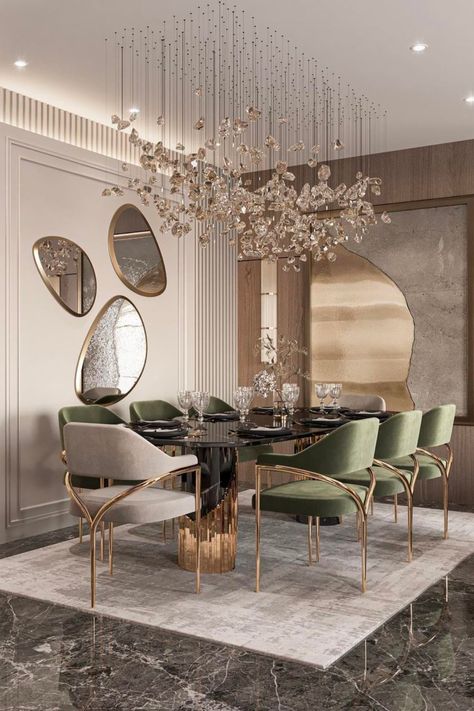 Modern dining table set for memorable meals Design, Interior Design, Art Deco, Essen, Home Interior Design, تصميم داخلي فاخر, تصميم داخلي, Luxury Interior Design, House Interior