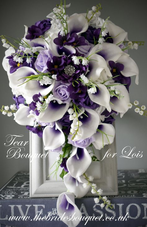 Purple Bouquets, Floral, Lavender Wedding, Purple Wedding Flowers, Lily Bouquet Wedding, Flower Bouquet Wedding, Purple Bridal Bouquet, Purple Wedding Bouquets, Cascade Bouquet