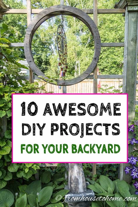 I love these awesome DIY projects for your backyard. There are all kinds of great ideas to add structure to your garden landscaping. Click through to find out more. #fromhousetohome #gardening #gardenideas #backyardideas #backyard #diyprojects #gardeningtips Shaded Garden, Decks, Outdoor, Porches, Backyard Diy Projects, Outdoor Diy Projects, Backyard Projects, Outdoor Projects, Diy Backyard