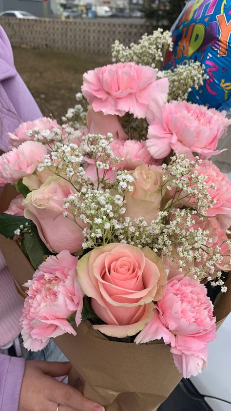 Floral, Pink, Summer, Pink Flower Arrangements, Pink Flower Bouquet, Pink Bouquet, Pink Flowers, White Flower Bouquet, Flowers Bouquet Gift