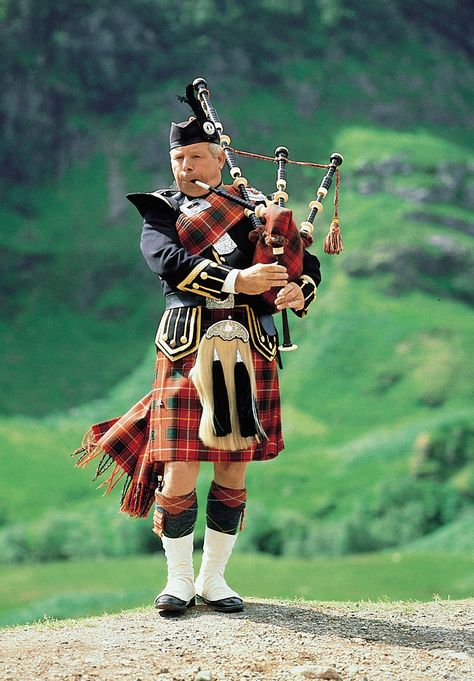 I think that, perhaps, if you play very good bagpipe music for him, any man will want to wear a kilt. Music, Bagpipe Music, Instruments, Musica, Scottish Bagpipes, Live Music, People Around The World, Folk, Men In Kilts