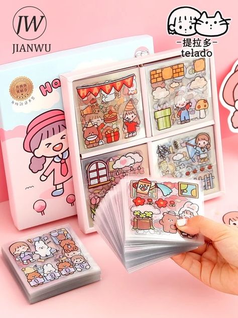 Diy, Kawaii, Kawaii Stationery, Kawaii Stickers, Cute Stationery, Japanese Stationery, Cute Stationary, Sticker Organization, Box