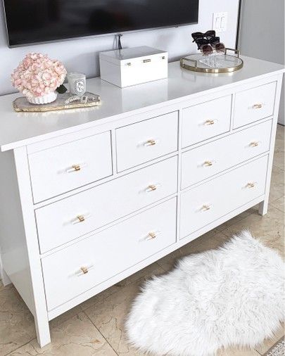 Shop HEMNES 8-drawer dresser - white, … on LTK, the easiest way to shop your favorite influencers. Ikea, Design, Dresser Aesthetic, 8 Drawer Dresser, Dresser Drawers, Ikea White Dresser, Dresser Decor Bedroom, Dresser Decor, Bedroom Dressers