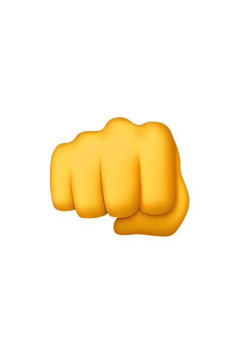 The oncoming fist emoji 👊 depicts a closed fist with the thumb resting on top of the fingers. The fist is facing forward, as if it is about to punch or strike something. The overall appearance of the emoji is strong and powerful, with a sense of determination and aggression. The color of the fist may vary depending on the platform or device being used. Avengers, Iphone, Punch, Finger Emoji, Apple Emojis, Hand Fist, Hand Emoji, Emoji Photo, Fist Bump