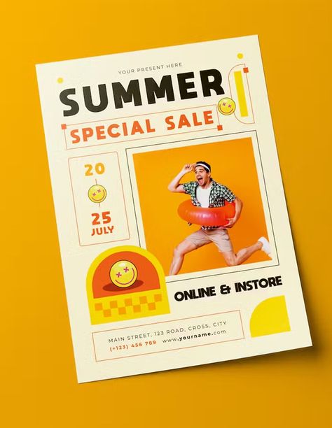 Summer Sale Flyer Template EPS, PSD Design, Spring Sale Flyer, Sale Flyer, Summer Sale Poster, Sale Poster, Flyer Layout, Flyer Design Layout, Packaging Design, Flyer Design Inspiration