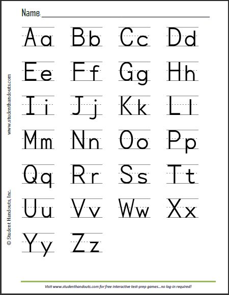 Free Printable Print Manuscript Handwriting Alphabet Handout for Kids...and a lot more!! Pre K, Alphabet Writing, English Alphabet Letters, Alphabet Charts, Handwriting Alphabet, Cursive Alphabet, Handwriting Worksheets, Alphabet Worksheets, Alphabet For Kids
