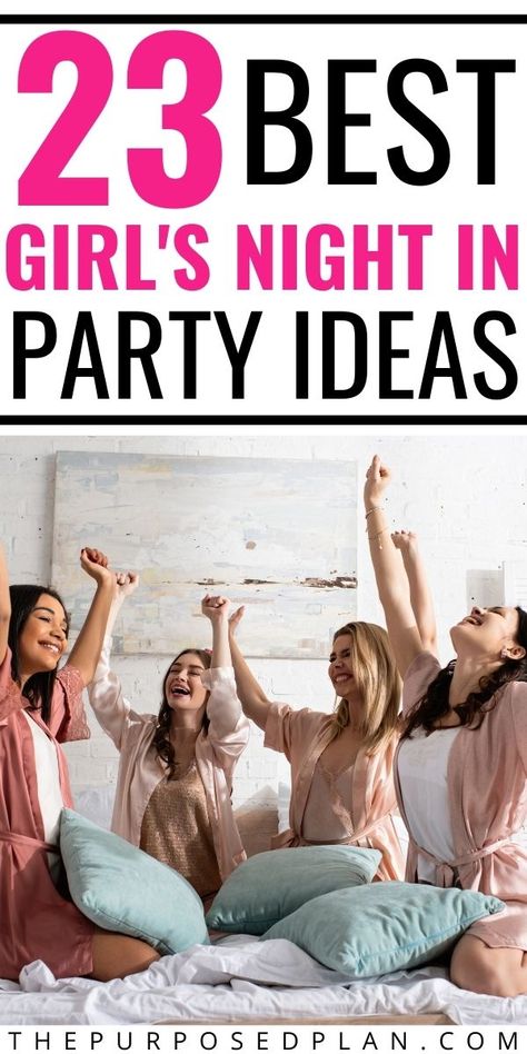 23 Most fun girls night party ideas. Find the best girls night in party games, girls night in party food ideas and more! Friends, Girls Night Out Games, Adult Slumber Party, Girls Night Games, Friends Party Night, Girls Night Party, Ladies Night Games, Fun Girl Games, Moms' Night Out