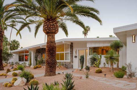 Desert Modernism, Eclectic Flair: Matt Sorum’s Palm Springs Oasis : Brizo Gardening, Inspiration, Architectural Digest, Las Vegas, Design, Palm Springs House, Palm Springs House Exterior, Palm Springs Homes Exterior, Mid Century Palm Springs