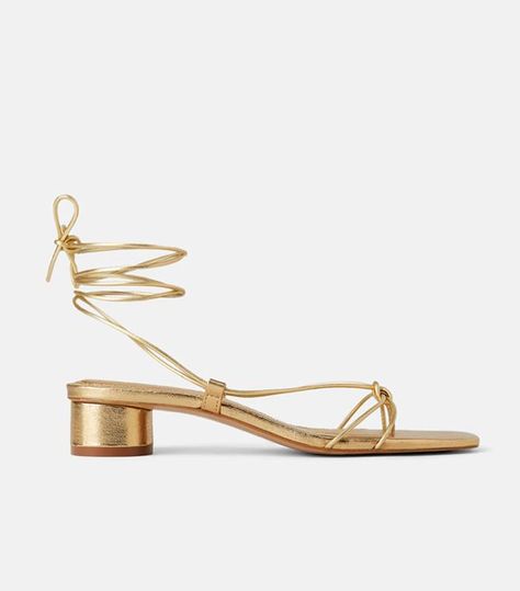 The Best Gold Sandals to Buy Now | Who What Wear UK Fashion Models, Casual, Gold Strappy Sandals, Sandals Heels, White Sandals Wedding, Gold Sandals Heels, Leather Heels Sandals, Gold Sandals Outfit, Lace Sandals