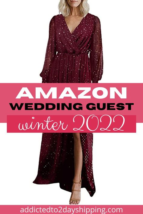 Looking for winter wedding guest dresses but don't want to spend a fortune? Try finding your winter wedding outfit ideas on Amazon fashion! I am doing an Amazon try on of all the best winter wedding guest dresses for 2022 from Amazon over on the blog so come check it out! Wardrobes, Ideas, Winter, High School, Inspiration, Winter Wedding Guest Dress, December Wedding Guest Outfits, Wedding Attire Guest Winter, Winter Wedding Dress Guest