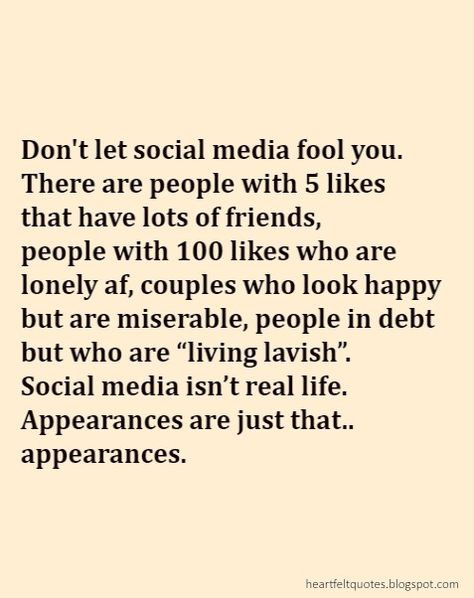 Social media isn’t real life. Appearances are just that.. appearances. Motivation, Inspiration, Instagram, Quotes About Social Media, Social Media Isnt Real Life Quotes, Social Media Quotes Truths, Quotes To Live By, Words Quotes, Truth Quotes