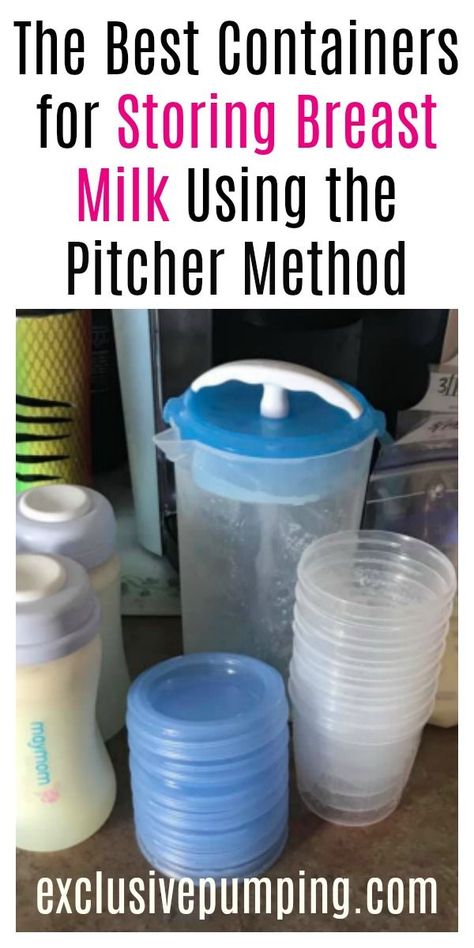 If you're exclusively pumping, breast milk bottles can take up a ton of space in your refrigerator. Another option is the pitcher method for storing breastmilk. Click for the 4 best containers for storing breastmilk in a pitcher. Pin for later! #breastmilk #storage Pumps, Breast Milk Storage Containers, Breast Milk Storage Hacks, Breastmilk Storage Bags, Breastmilk Storage, Pumping Breastmilk, Pumping Milk, Breast Milk Bottles, Milk Storage Bags