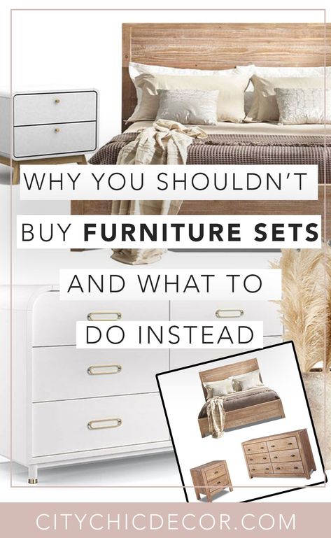 Budget friendly decorating? Here is what you should do instead of buying furniture sets! #budgetfriendlydecoratingideas #decoratingideas #decoratingideasforapartments #rentalhomedecoratingdiy #smalllivingroomideas #smallapartmentdecorating Home Décor, Design, Ideas, Apartment Decorating Rental, Affordable Furniture, Cheap Bedroom Furniture Sets, Buy Bedroom Furniture, Cheap Bedroom Furniture, Budget Bedroom
