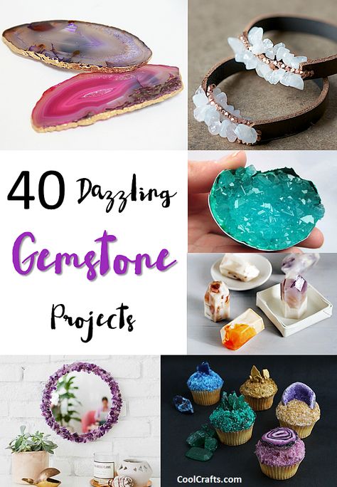 40 DIY gemstone projects to try! http://www.coolcrafts.com/diy-gemstone-projects/ Jewellery Making, Diy, Diy Crafts, Bijoux, Diy Jewellery, Fimo, Diy Projects, Diy Crystals, Diy Gemstone