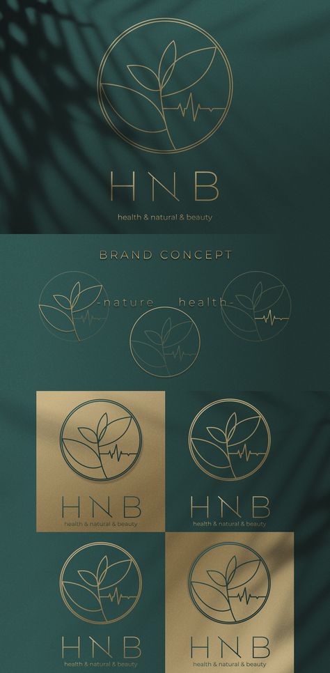 Inspiration, Logos, Behance, Website Layout, Gold Logo Branding, Cosmetic Logo, Branding, Green Logo Design, Gold Logo Design