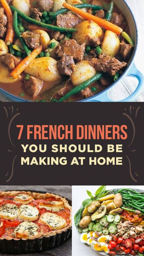 French Dinners, French Recipes Dinner, Recipes For Dinner Party, French Recipes Authentic, French Dinner Parties, French Cuisine Recipes, French Cooking Recipes, Easy French Recipes, Traditional French Recipes