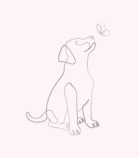 Line Art, Art, Design, Dog Line Art, Dog Line Drawing, Dog Line, Dog Outline, Animal Line Drawings, Dog Portrait Drawing