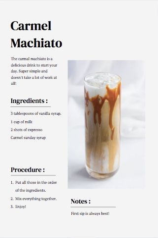this is my personal at home carmel machiato recipe. super easy to make! Desserts, Coffee Recipes, Smoothies, Starbucks, Nespresso Recipes, Carmel Macchiato, Espresso, Coffe Recipes, Latte Recipe