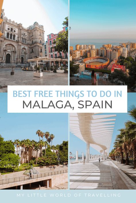 17 Best Free Things to do in Malaga You Can't Miss 2 Madrid, Malaga, Barcelona, Wanderlust, Travel Destinations, Trips, European Travel, Mallorca, Europe Travel Tips