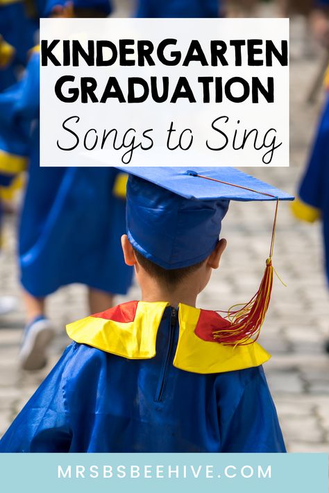 As the kindergarten class celebrates the culmination of their school year, what better way to honor their accomplishments than through a selection of favorite kindergarten graduation songs? From classic childhood tunes to modern pop hits, find the perfect song to help your graduates remember the year that was and look forward to the future ahead of them! Preschool Graduation Poems To Parents, Songs For Preschool Graduation, Preschool Program Songs, Kindergarten Graduation Songs To Sing, Prek Graduation Song, Kindergarten Promotion Ideas, Pre K Graduation Songs, Preschool Graduation Songs To Sing, Preschool Graduation Theme Ideas